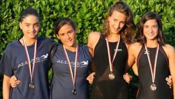 La staffetta 4 x 100 mista che ha vinto il bronzo
