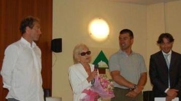 Celina Seghi e altri campioni dello sci presenti al convegno