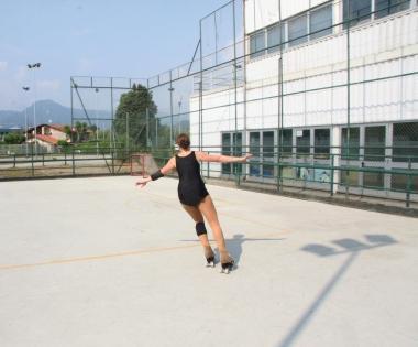 La pista di pattinaggio al Centro Polo     