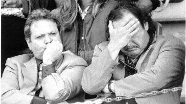 <b>PISA CALCIO. </b>Posarelli e Gerbi in un momento di difficoltà