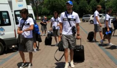 Levan Mchedlidze allarrivo nel ritiro dellhotel Bellavista Palace 