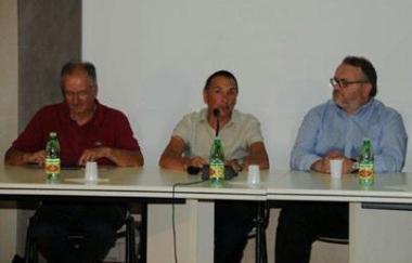 Un momento della presentazione del campionato del mondo di ciclismo 