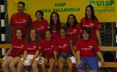 Il gruppo della Cerretese Pallavolo che ha vinto la Coppa Italia Uisp a livello Under 13 
