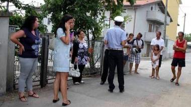 <b>CONTESTAZIONE.</b> Un momento della protesta contro l’antenna