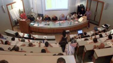 L’assemblea nella sala Montecitorio del Palazzo del Portuale
