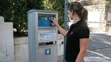 Un parchimetro in via Marconi, a Castiglioncello