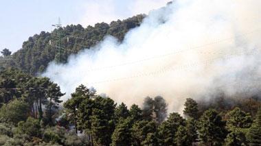 Incendio nei boschi sopra Avane