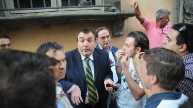 L’avvocato Giannecchini professionista della Nice e Pino Bulleri amministratore unico della Lucchese Libertas che dovrebbe essere messa in liquidazione (vip)