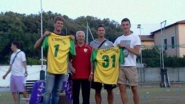 <b>CALCIO</b> Gaffino e Camporese alla presentazione della fusione dei due club marinesi