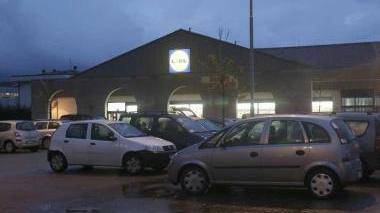 Il parcheggio della Lidl