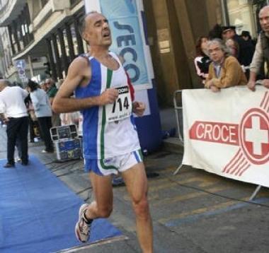 Alberto Tofanelli subito dopo larrivo di una gara 