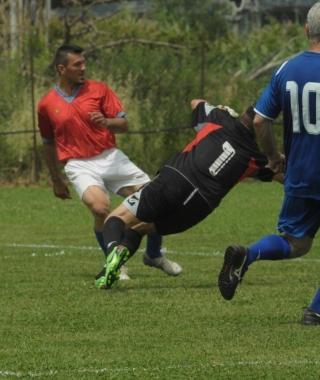 Una partita di calcio a sette 