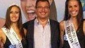 Il sindaco Lunardini con due miss del concorso legato a Miss Italia