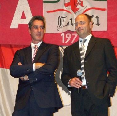 Il diesse Alessandro Pagliai (a sin.) col presidente Agostino Pantani 
