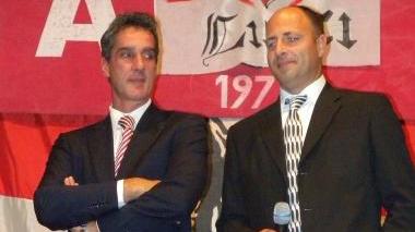 Il diesse Alessandro Pagliai (a sin.) col presidente Agostino Pantani