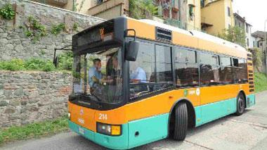 Bus navetta per raggiungere il centro storico