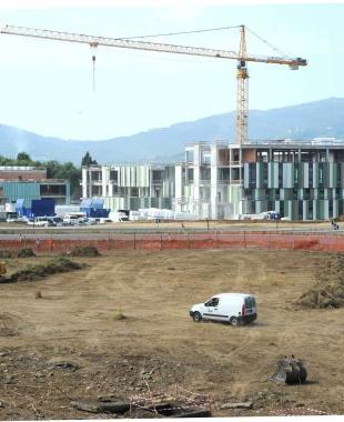 Il cantiere del nuovo ospedale al Campo di volo      
