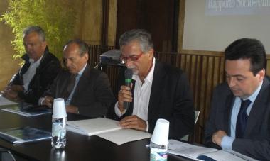 Un momento della presentazione del rapporto annuale dellUnic ieri mattina al museo del cuoio di Santa Croce     