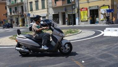 La nuova rotatoria di via Conte Fazio 