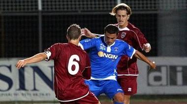 Un momento del match tra Pontedera ed Empoli di ieri sera