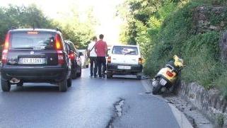 Una scena dell’incidente in cui è rimasta seriamente ferita la 17enne