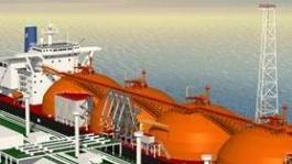 Una elaborazione al computer del rigassificatore offshore della Olt