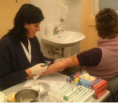 Un prelievo di sangue 