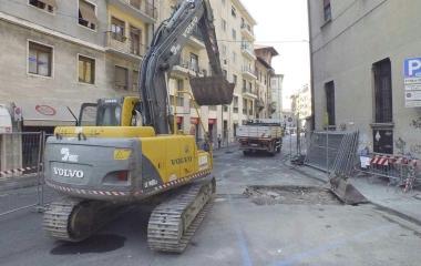 Il cantiere in via Queirolo   
