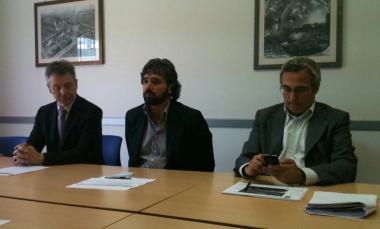 Da sinistra il direttore Fossetti, Dario Parrini e Vittorio Bugli 