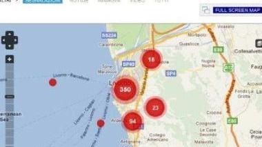 La mappa di Segnala Livorno