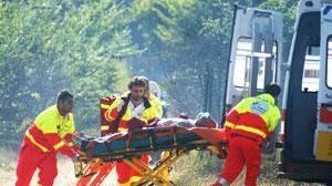 La Svs porta in ospedale l'anziano salvato da un pompiere