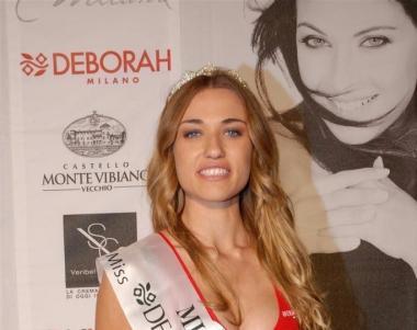 Rachele Mori con la fascia conquistata  