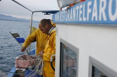 Roberto Poggetti durante unuscita in mare 