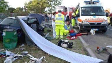 La scena del terribile incidente in via Firenze