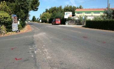L’incrocio sulla vecchia Aurelia dove è avvenuto l’incidente di ieri mattina