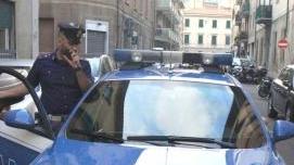 Una volante della polizia in azione