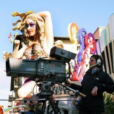 Le telecamere Rai in Passeggiata per il Carnevale 