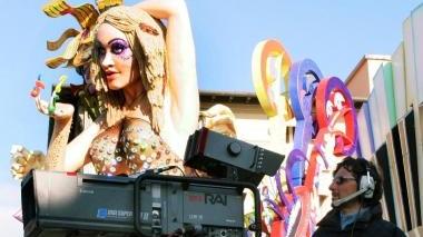 Le telecamere Rai in Passeggiata per il Carnevale