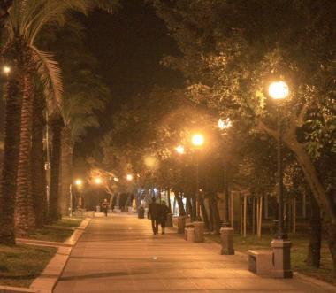 Illuminazione sul lungomare 