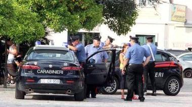 Alcune auto dei carabinieri in azione