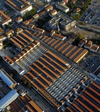Una veduta degli stabilimenti Piaggio  