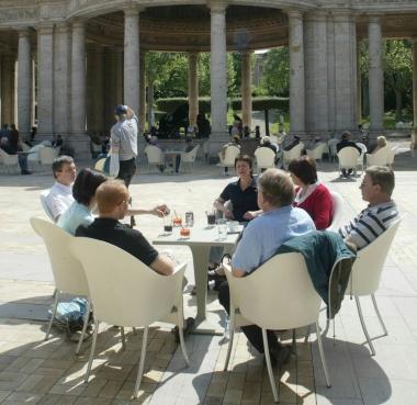 Turisti nel centro di Montecatini 