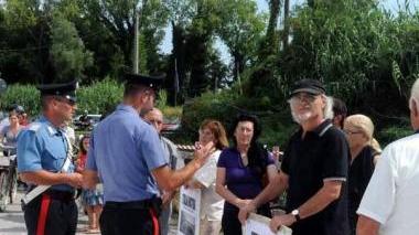 <b>IL PRESIDIO.</b> Esponenti di Italia Nostra al cantiere
