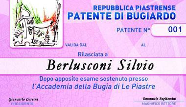 A Berlusconi la Patente del bugiardo: ma è appunto una bugia