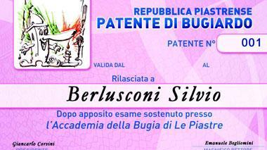 A Berlusconi la Patente del bugiardo: ma è appunto una bugia