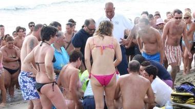 <b>SALVATAGGIO </b>In spiaggia