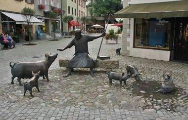 Uno scorcio suggestivo del centro di Wangen 