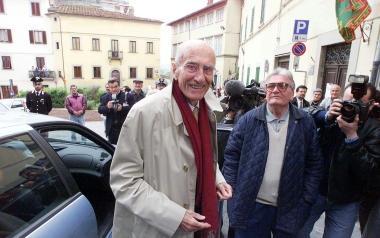 Il giornalista Indro Montanelli nella sua Fucecchio 