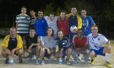 Ibrahim Kanu durante una partitella a Certaldo 
