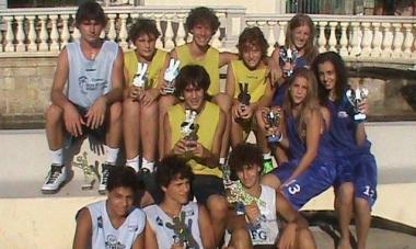 <b>SOTTO CANESTRO. </b>Il gruppo dei vincitori ai Pancaldi 